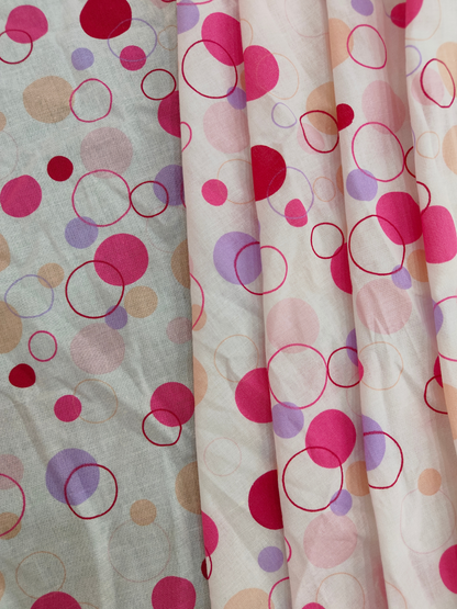 Multi Polka Dot Pure Cotton Fabric- Rs.179/m